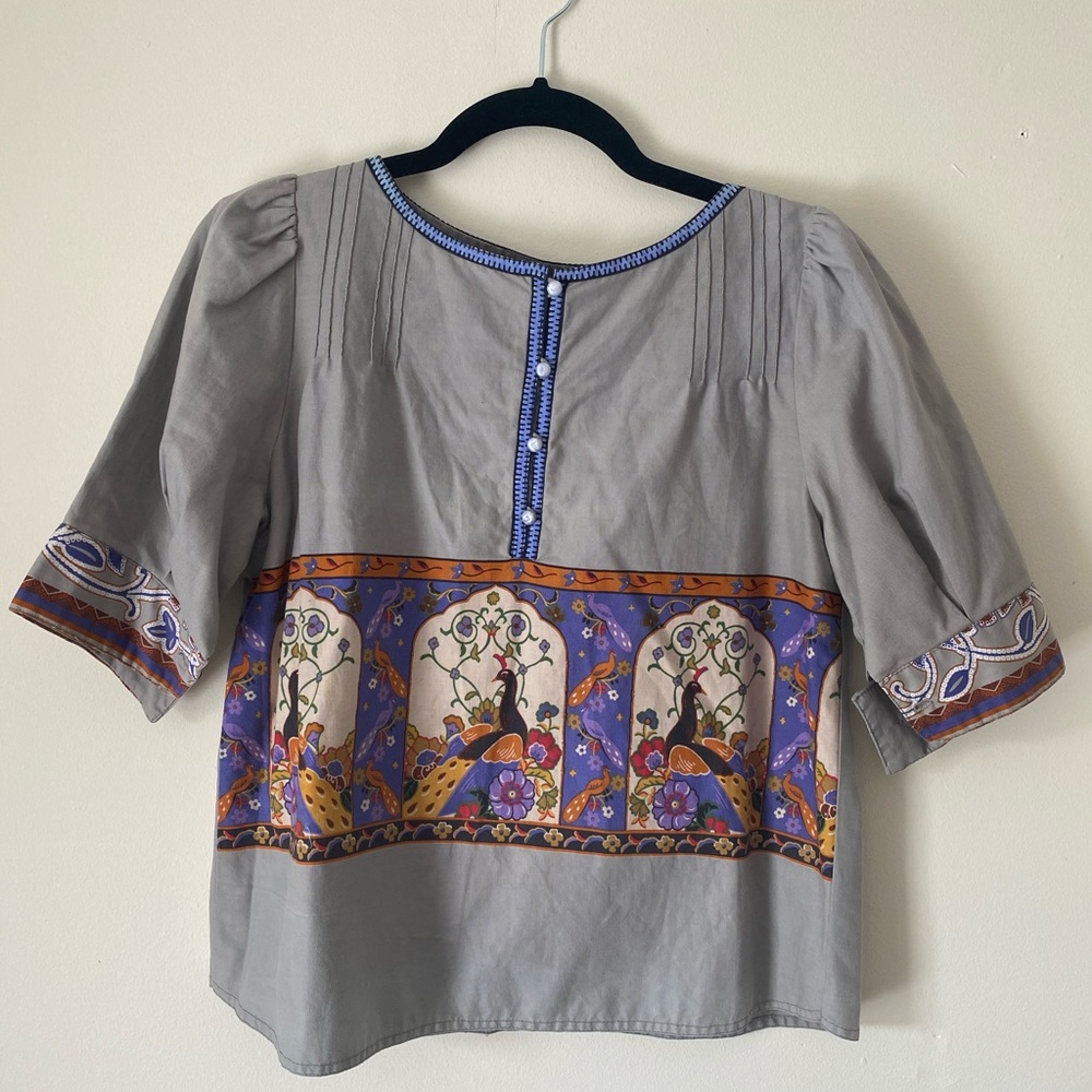Vintage Print Top